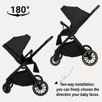 Système de poussette de voyage 4-en-1 BabyVoyage avec siège auto, base ISOFIX, poussette haute pour nouveau-né, nacelle et fonction 360° °   Conception réversible et pliable 5
