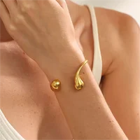 Statement 316L Stainless Steel Twisted Cuff Open Bracelet Bangle for Women Minimalist Fashion Trendy Chic Charm Jewelry 2