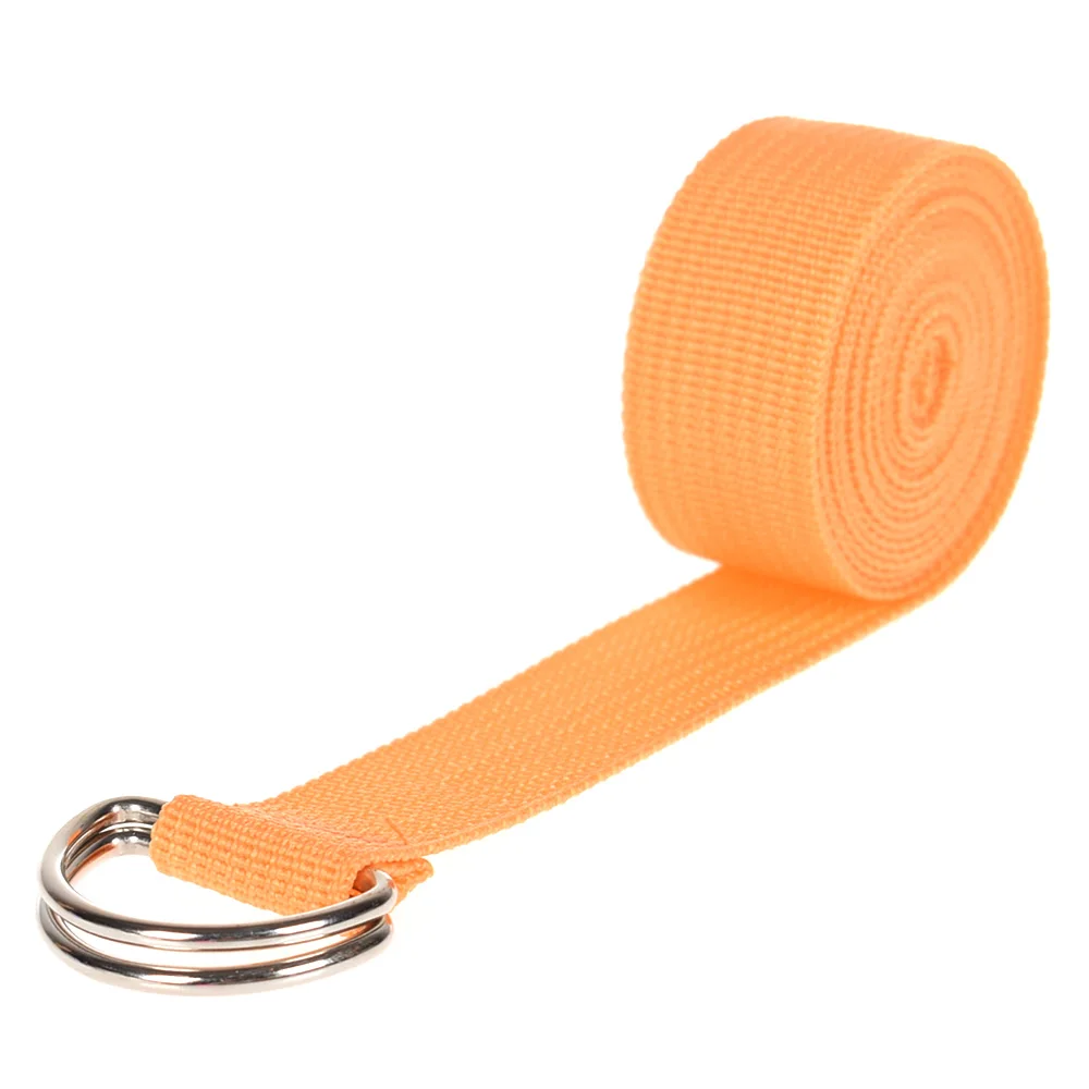 Multicolors Port Yoga Stretch Strap D-Ring Belts Gym Waist Leg Expansion Fitness Booty Cloth Rubber Band 183cm 16 Colors yoga resistance bands yoga strap
