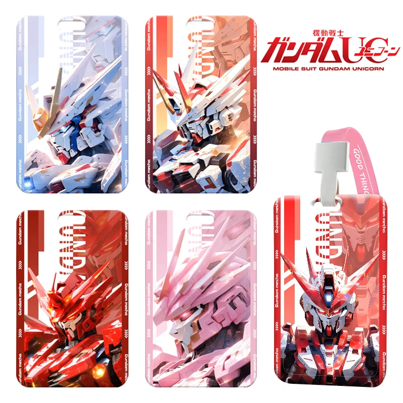 Gundam Card Holder Lanyard Cartoon Anime Cool Work Card ID