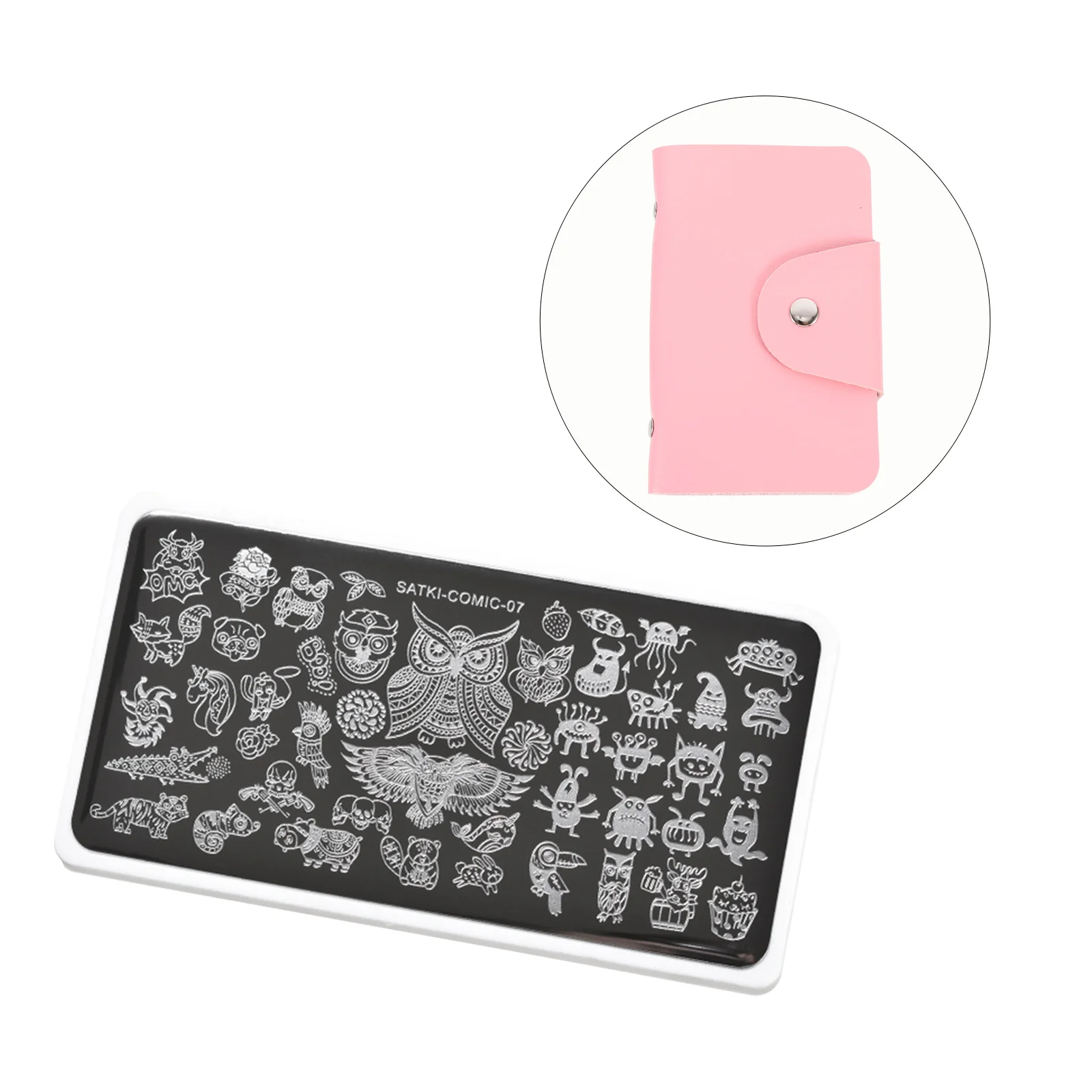 

1pc Portable Manicure Plate Storage Pouch Nail Art Embossing Plate Holder