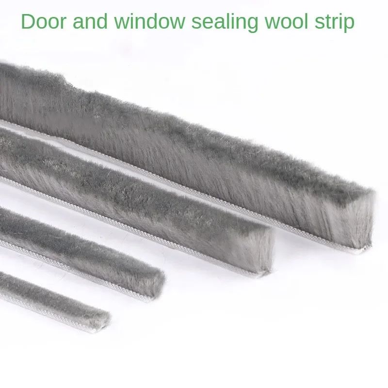 Door Seal Strip Window Seal Strip Sealing Strip 10M Door Window Soundproof Brush Seal Weather Stripping Burlete Puerta Mousse Acoustique Windows Gap Foam Filler