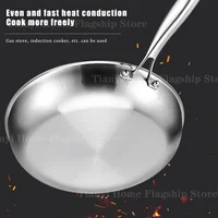 Poêle à frire en acier inoxydable titane 22/24/26/28/30 cm, antiadhésive, wok, poêle à œufs, poêle à steak, cuisinière à induction, cuisinière à gaz, ustensiles de cuisine 2