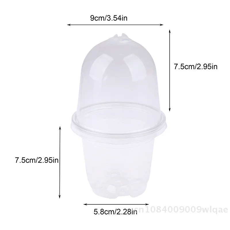Insulated Seed Starter Kit with Vented Humidity Dome - Clear Propagation Pots for Germination & Cloning (Set of 5)