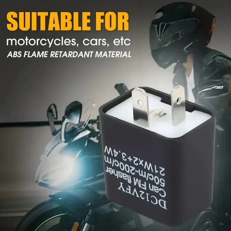 Motorcycle LED Turn Signal Flasher Relay Adjustable Turn Signal Controller Relay Conversion Fix Motor Turn Signal Hyper Flash