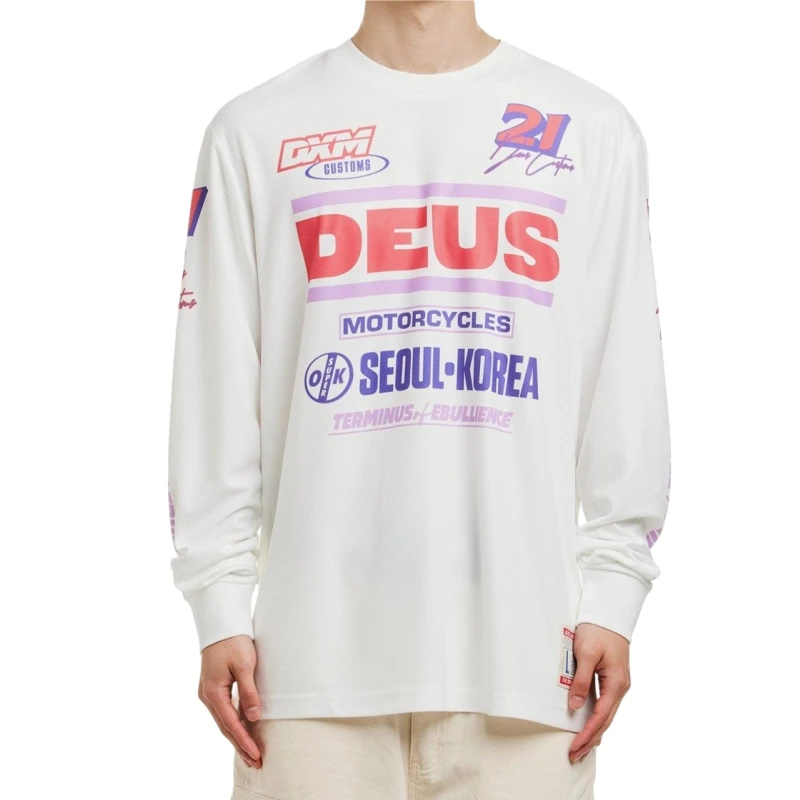 다운힐 저지 오프로드 산악 자전거 레이싱 티셔츠, DEUS EX MACHINA 자전거 사이클링 자전거 오토바이 저지, 모토크로스 셔츠