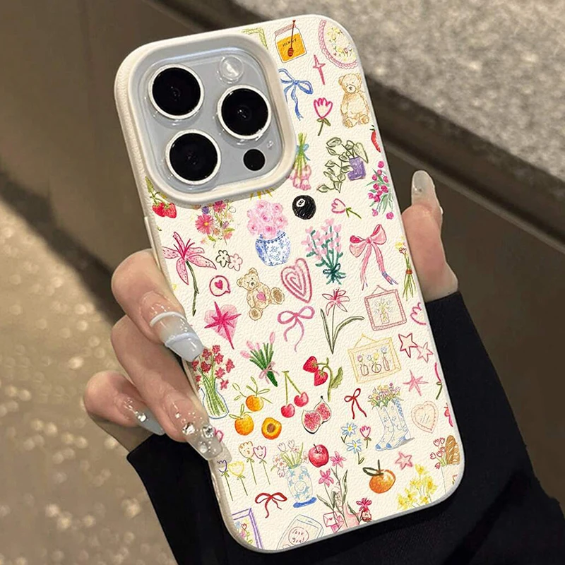 Watercolor Floral Pattern Soft Phone Case Cover