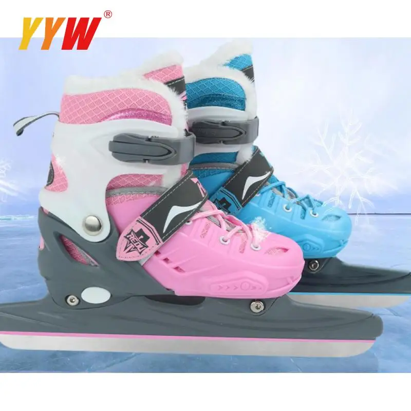 

Professional Ice Skating Blade Shoe Thermal Beginner Adult Teenagers Kids Adjustable Roller Skate Winter Ice Hockey Skates Shoes