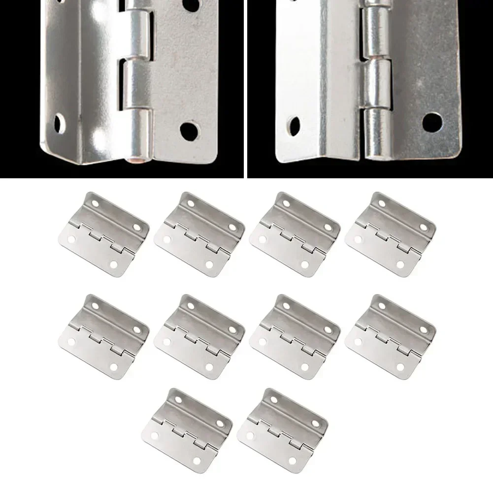Wooden Box Tri-Fold Hinge Right Angle 4-Hole Hardware 10pcs Home Improvement Spare Parts Cabinet Door Furniture Fitting