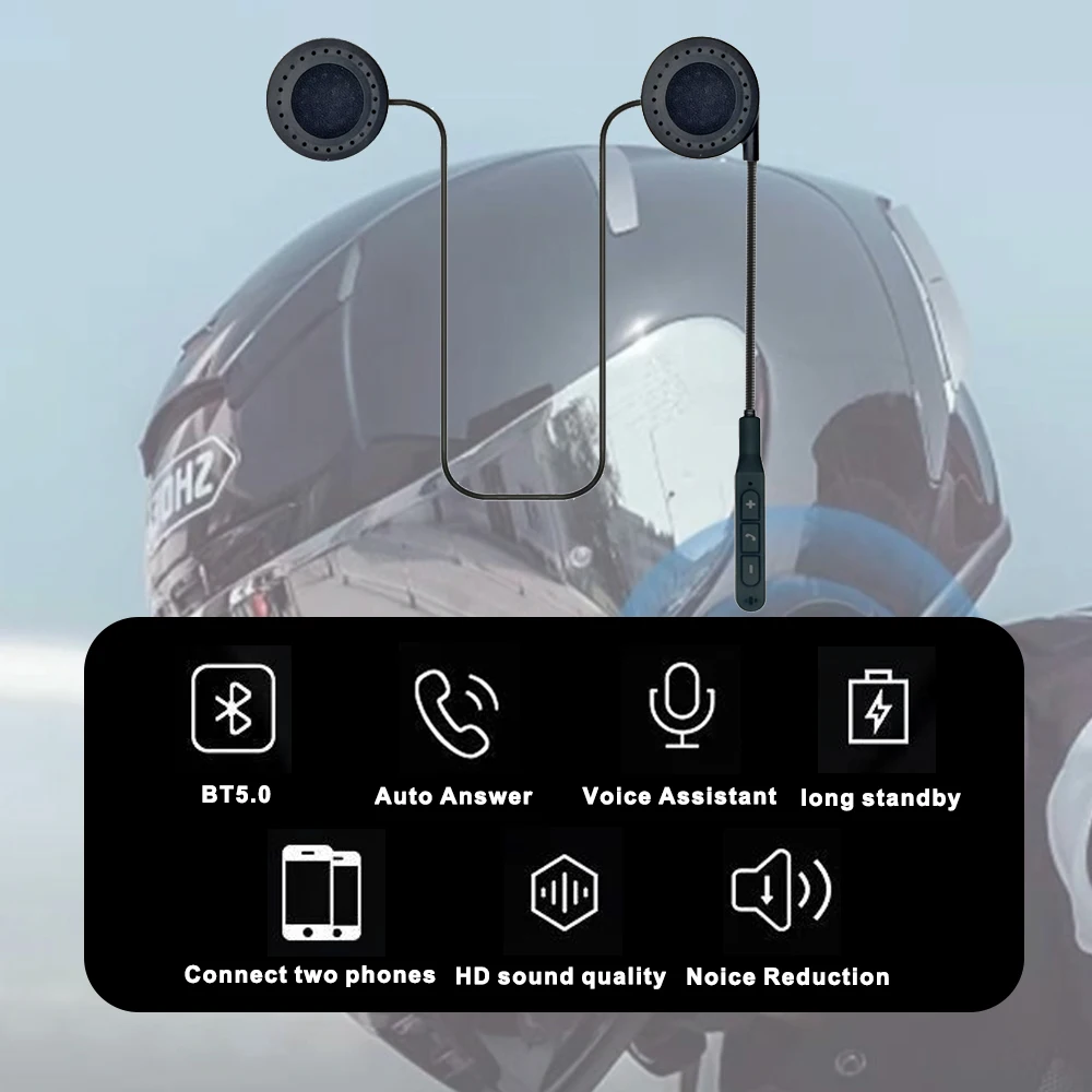 

Гарнитура для мотоциклетного шлема, 5,0 мА, Bluetooth
