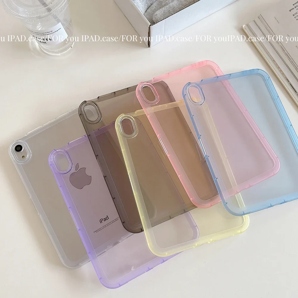 Capa à Prova de Choque para Ipad Pro 13 11 2024 12.9 10 10.2 Air Mini 10.9 Clear Soft Color Bumper Full Shell Capa 2023 2023 - Imagem 3
