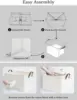 Storage Bins, Fabric Storage Bins for Shelves, Storage Baskets with Metal Frame, Closet Baskets and Bins with Handles 5