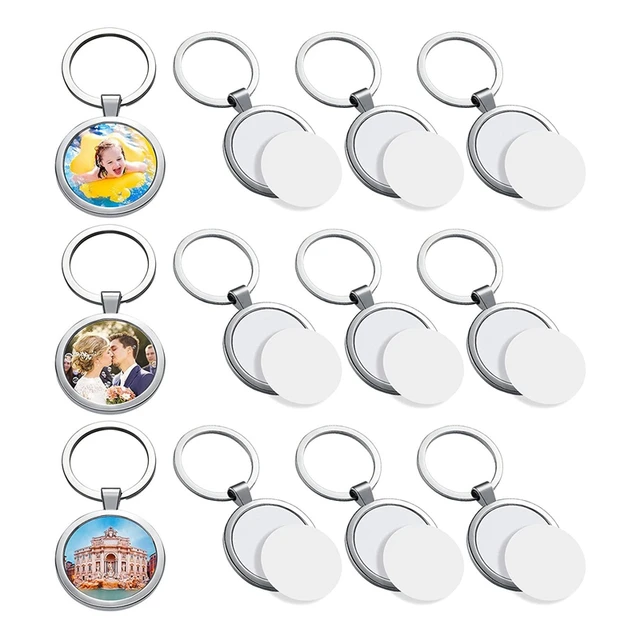 NEW Custom Blank Sublimation PU Back Keychain With Three Shapes