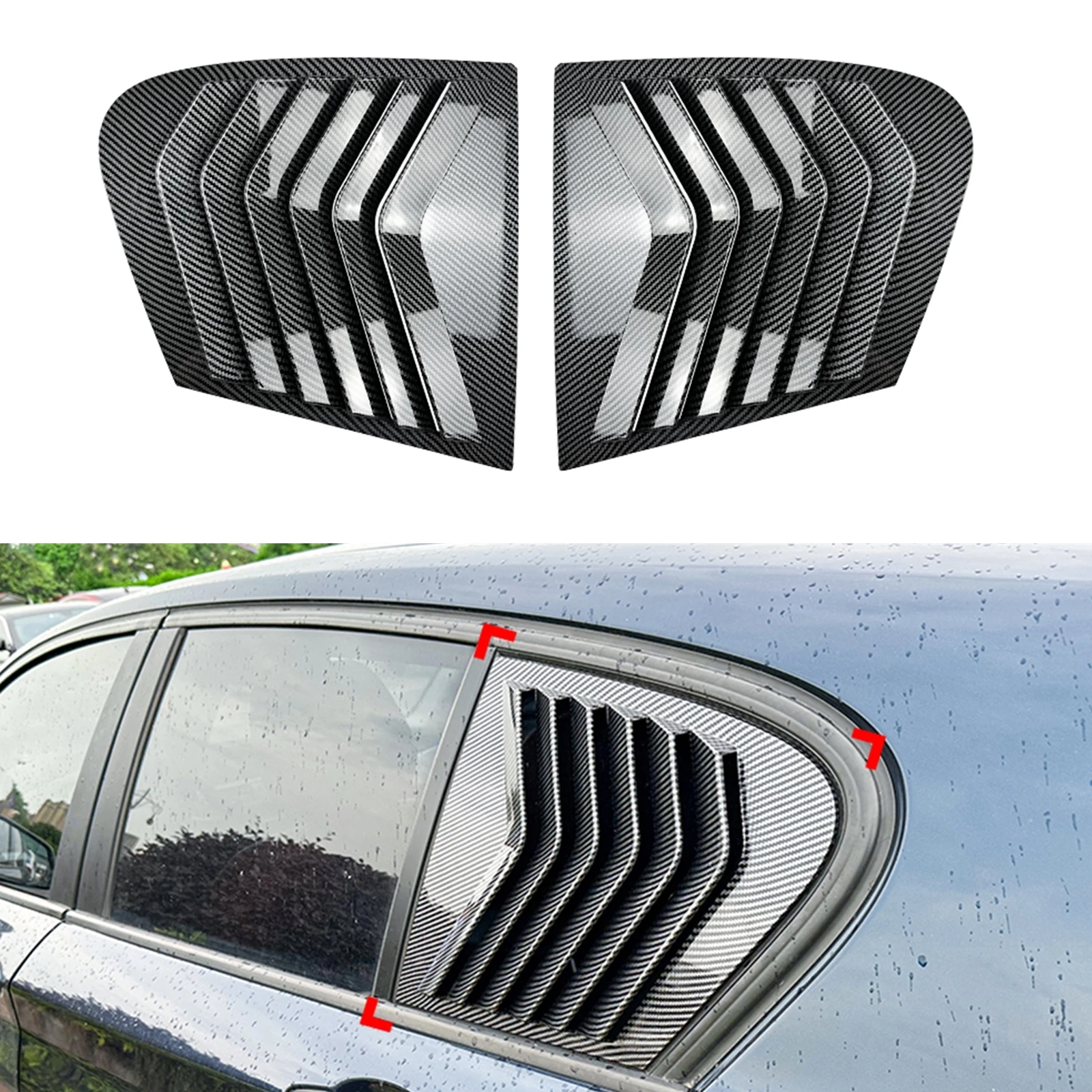 

Car Rear Window Shutter Trim Cover For BMW 1 Series F20 F21 118i 120i 125i M135i Hatchback 2011-2021 Side Windshield Shade Blind