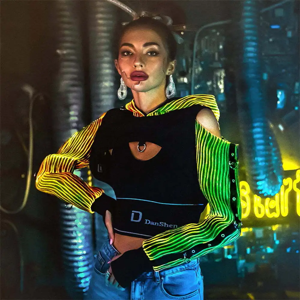 Fibre Optic Hooded Top 1