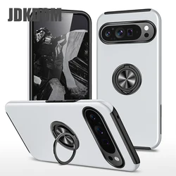 JDKDOM Frosted Shockproof Ring Bracket Phone Case - Google Pixel 8 (Silver)