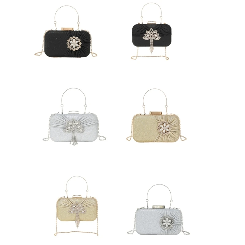 

Вечерняя сумочка с блестками и сумочкой через плечо со съемной цепочкой для женщин