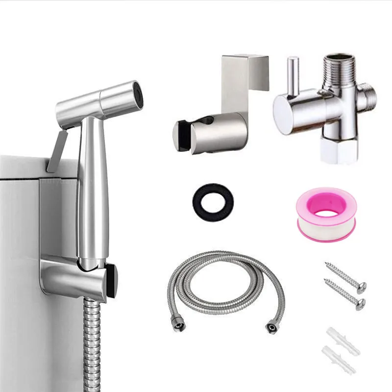 Handheld Toilet Bidet Faucet Sprayer Stainless Steel Toilet Self