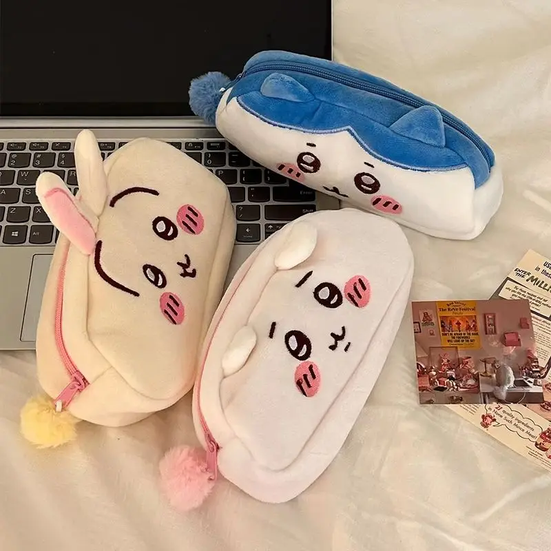 Chiikawa مقلمة Usagi Hachiware أفخم مكتب القرطاسية المدرسية القلم حقيبة المحمولة حقيبة  فتاة صبي الطلاب الهدايا