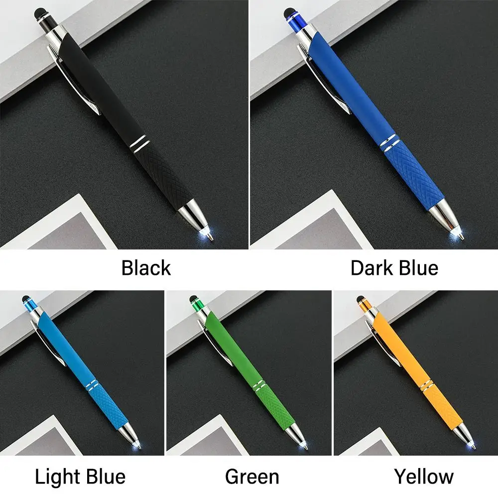 3-in-1 With LED Light Screen Touch Gadgets Ballpoint Pen Multi-function Pen 2PCS