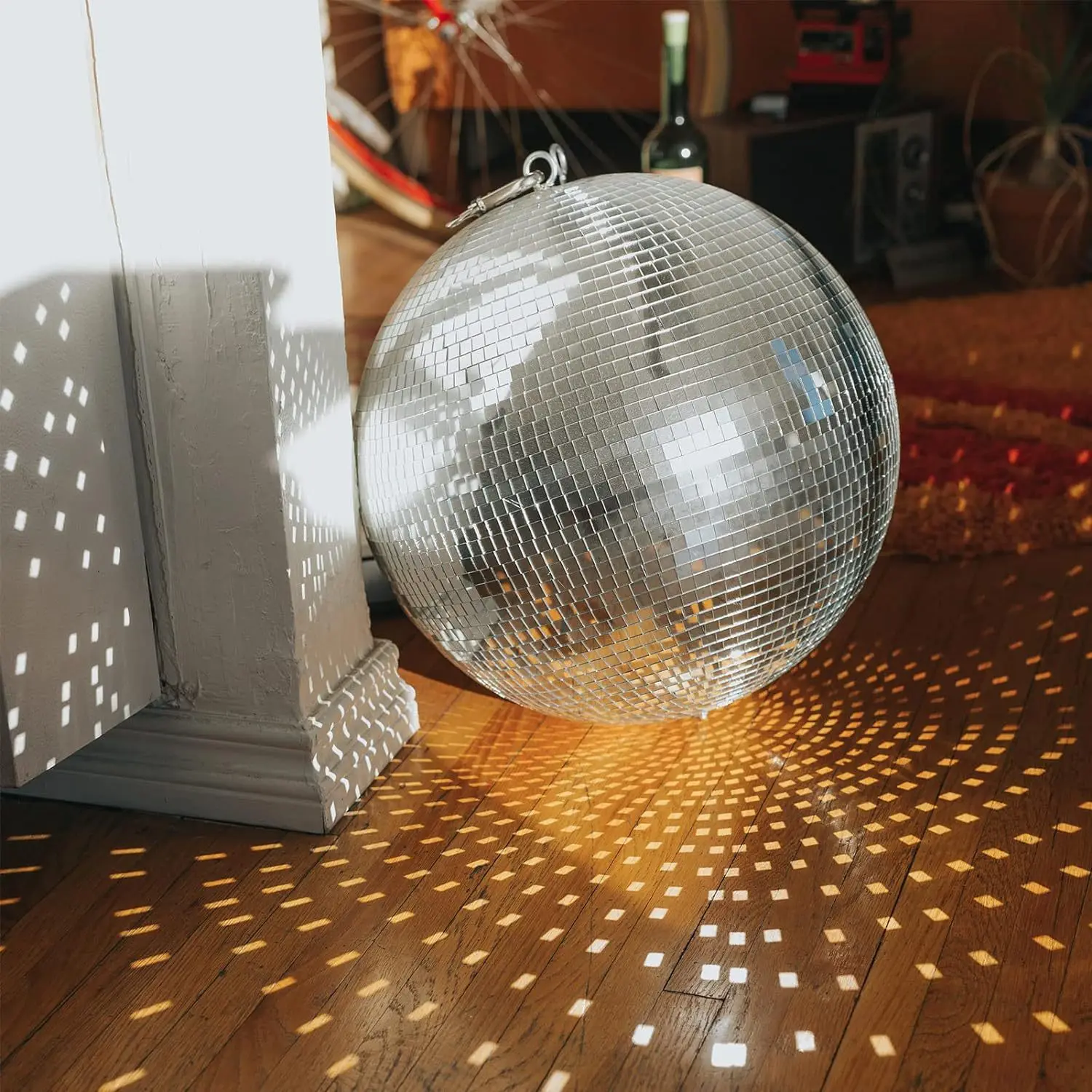 Mirror Wall Sticker Wall Sticker Disco Ball DIY Glass Mirror Stickers Wall Stickers Self-adhesive Home Decoration Wall Decor Interior Decor 30/60/100*4cm