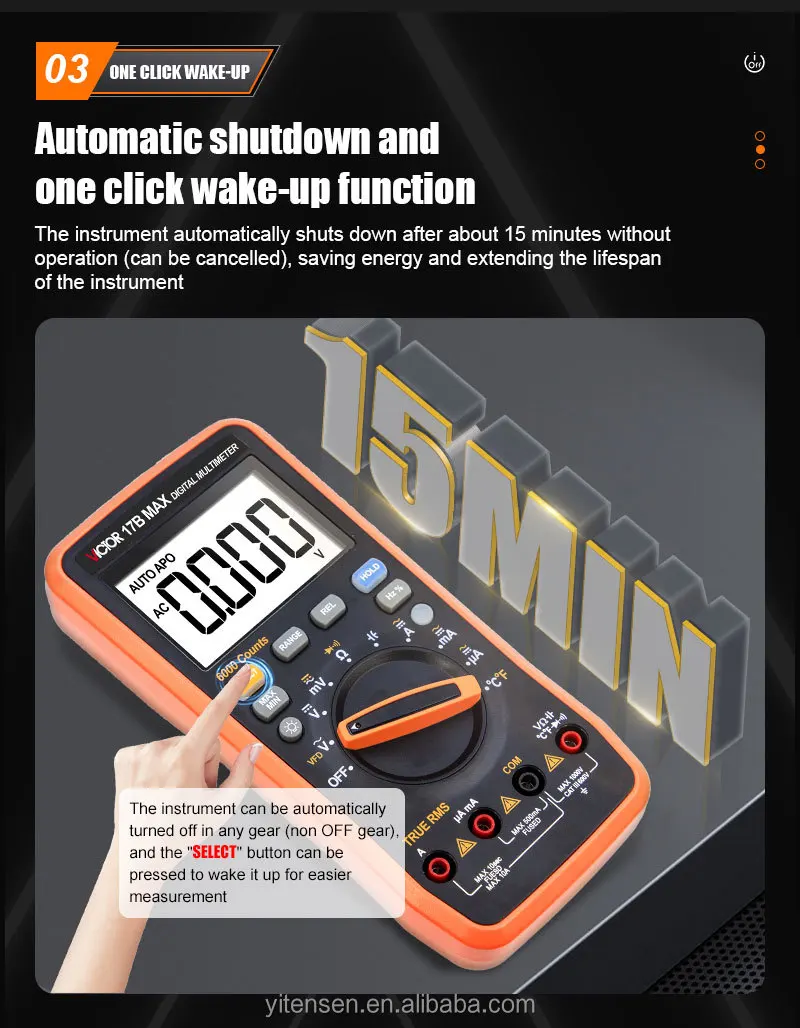 17B MAX HIGH-PRECISION MULTIMETER 6000 Word Display Large Screen High-definition