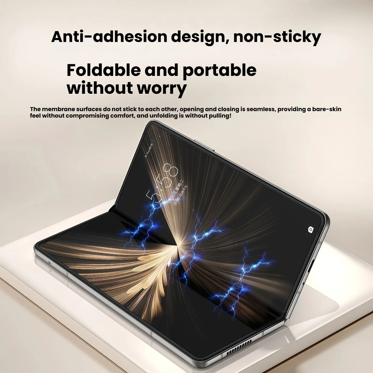 2 Pezzi Protezione Schermo per Galaxy Z TriFold/Z Fold 7/Z Fold 6, Pellicola Protettiva per Telefono Pieghevole con Posizionamento Automatico Ultra Trasparente - Image 4