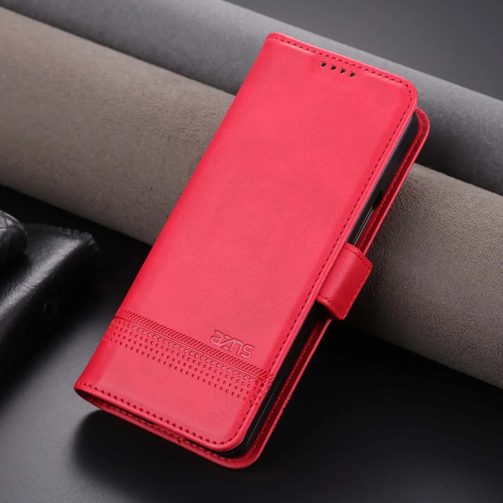Versatile Leather Wallet Phone Case with Card Holder, Kickstand, and Shockproof Protection
