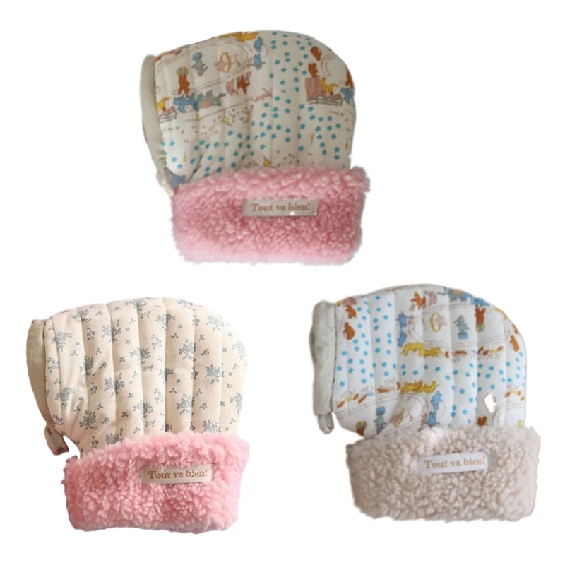 Windproof Infant Scooter Hand Muffs Outdoor Sports Mittens Cartoon Printed Hands Warmer Car Accessory for Winter