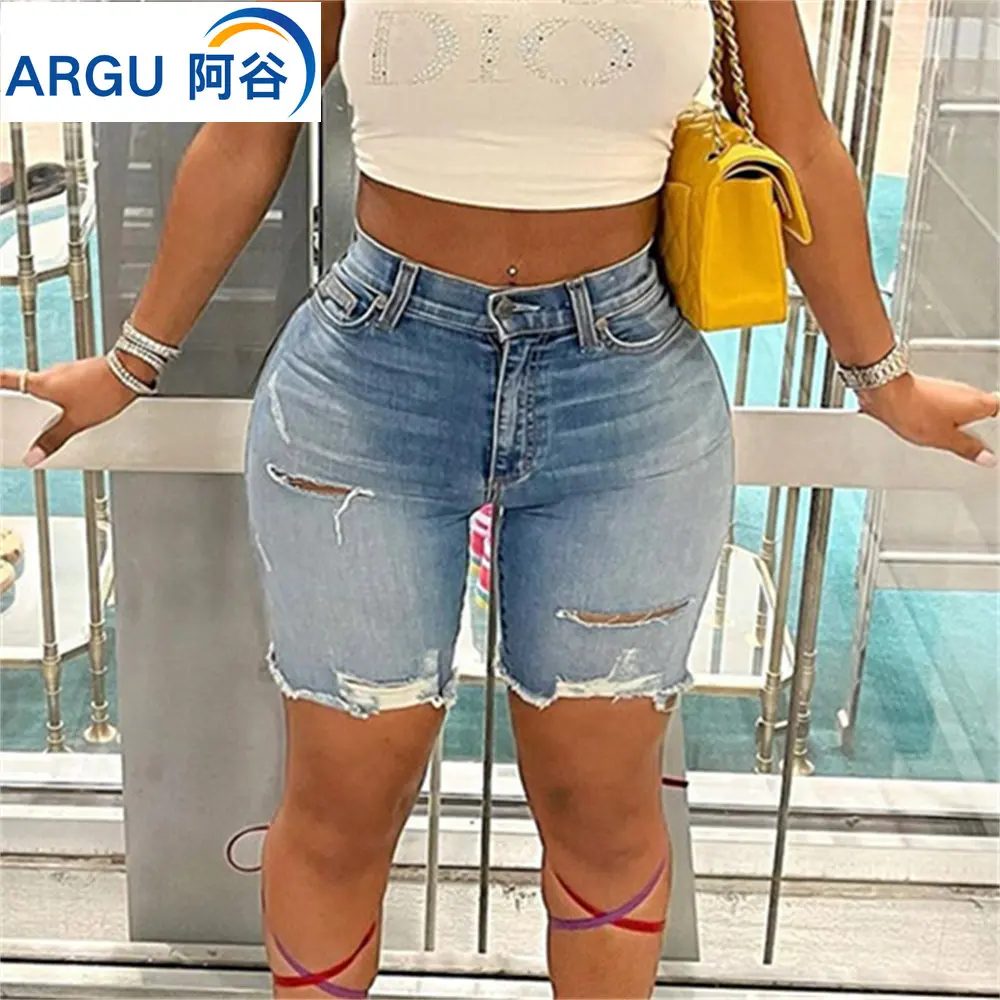 

Summer Womens Jeans Shorts Pocket Denim Pants Female Hole Bottom Sexy Casual Shorts Broken Style Denim Jeans Pantalones De Mujer