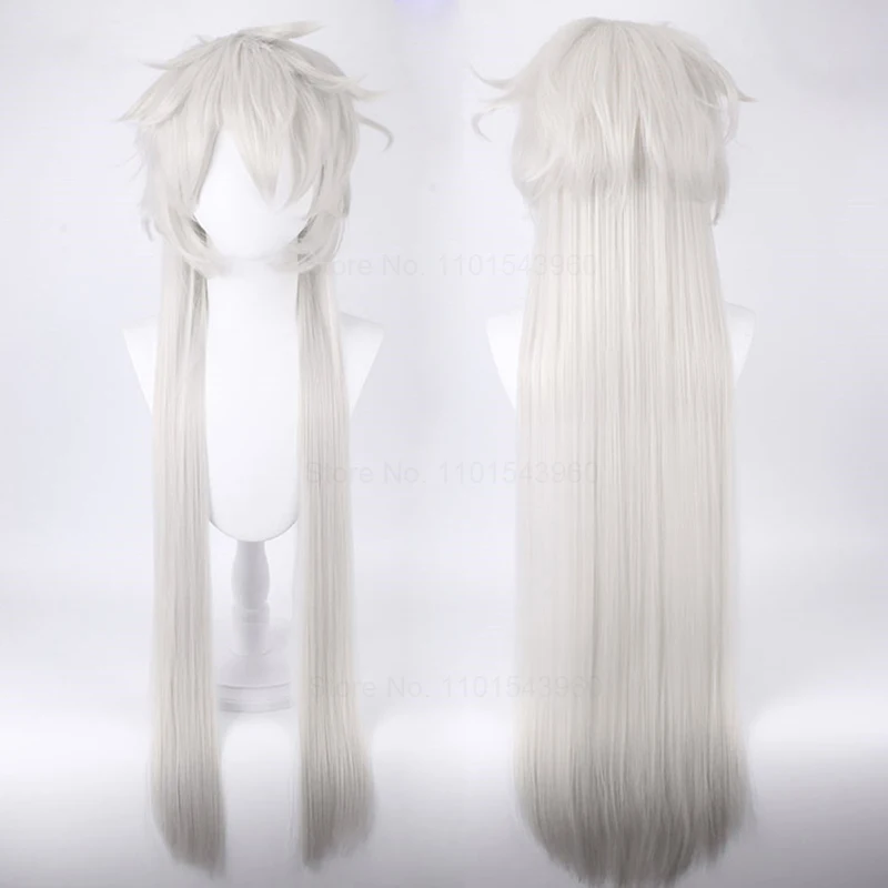

65CM Long Anime Kuroshitsuji Black Butler Undertaker Cosplay Wig Under Taker Heat Resistant Synthetic Hair Wigs + Wig Cap