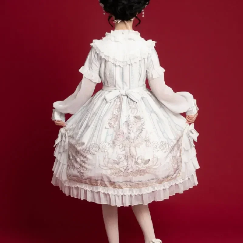 Sweet Long Sleeve Lolita Midi Dress Reunion World ~ By OCELOT lolita dress lolita suspender dress suspender dress lolita skirt