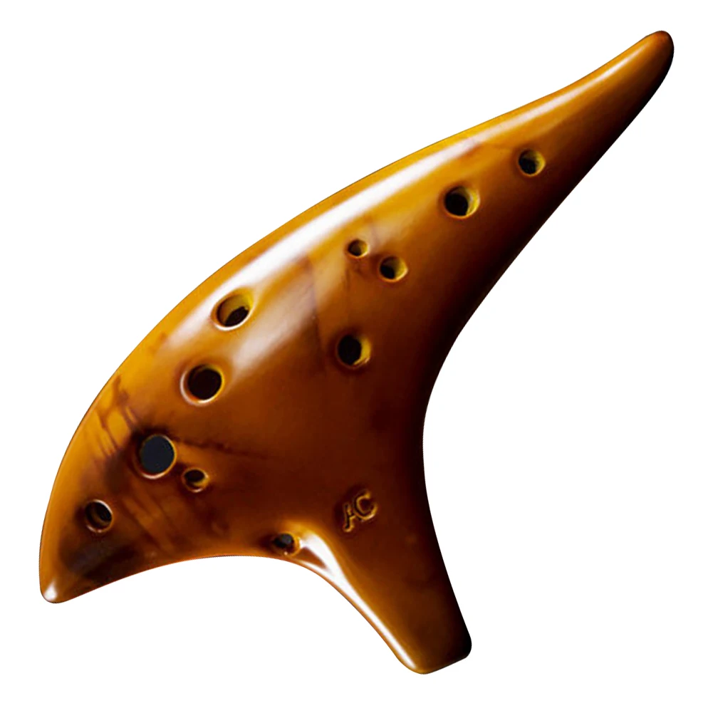 12 Hole Professional Ocarina Stable Intonation Alto C Tone Ocarina Flute with Protective Bag Instrument for Music Lover Beginner