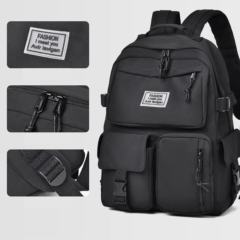 Large Capacity Waterproof School Bag Fashion Travel Backpack Nylon Computer Backpack 5