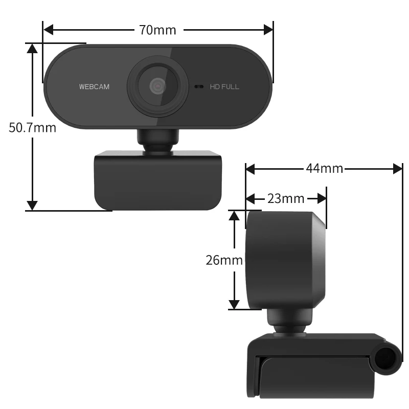 1080P 풀 HD 컴퓨터 네트워크 카메라(마이크 포함) USB 플러그 PC Mac 노트북 데스크탑 라이브 화상 통화 작업 미니 카메라