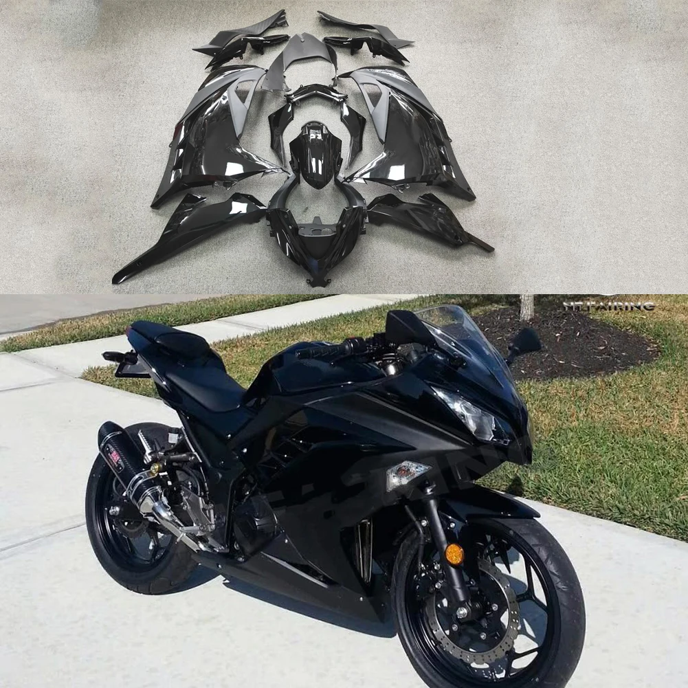 

Комплект обтекателей для мотоцикла, корпус из АБС-пластика для Kawasaki Ninja300 Ninja 300 2013 2014 2015 2016 глянцевый черный