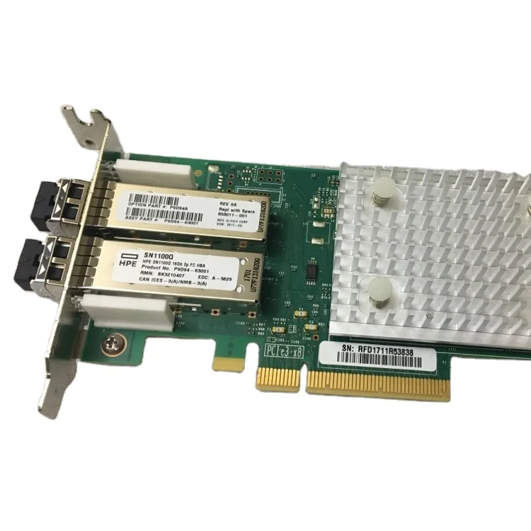 

P9D94A HPE StoreFabric SN1100Q 16Gb Dual Port Fibre Channel Host Bus Adapter P9D94A