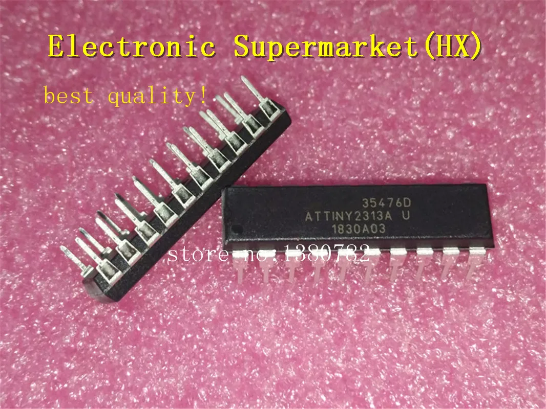 2 Stück ATTINY2313A-PU DIP20 Mikrocontroller – 8-Bit-Atmel, 20-polig, Für Arduino & Embedded-Projekte (ersetzt 2313-PU)