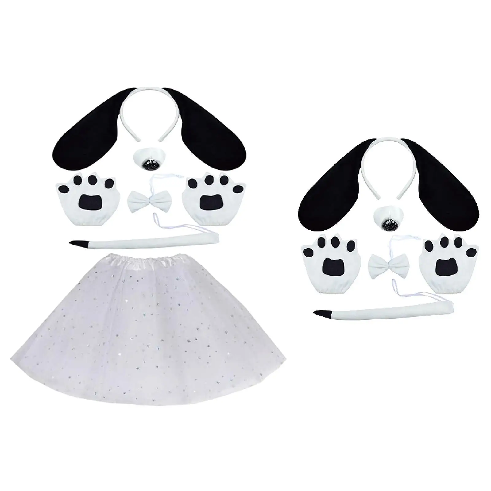 Puppy Dog Ears and Tail Set Dress up Gifts Hair Accessories Dog Headband