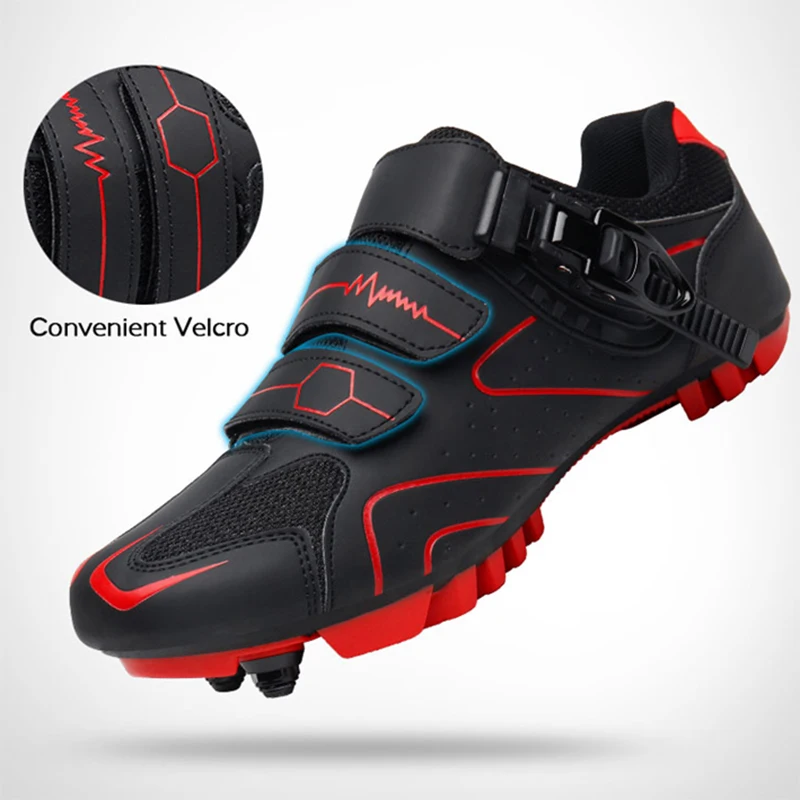 Cycling Shoes Mountain Bike Shoes Mens Cycling Shoes Quick Ratchet Buckle Compatible with SPD System Pedal for Indoor Outdoor Women MTB