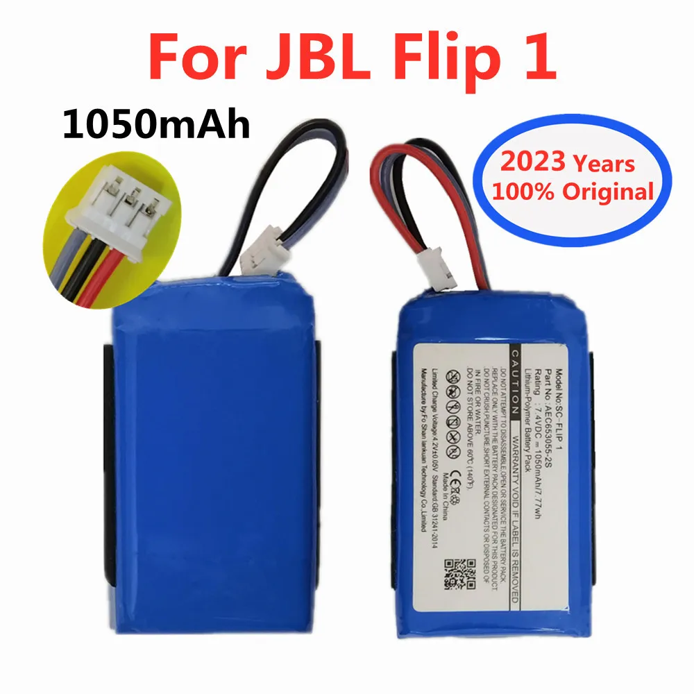 

100% Оригинальная Аккумуляторная батарея для динамика JBL Flip 1 Flip1 1050 мАч, сменные батареи, литий-ионная батарея