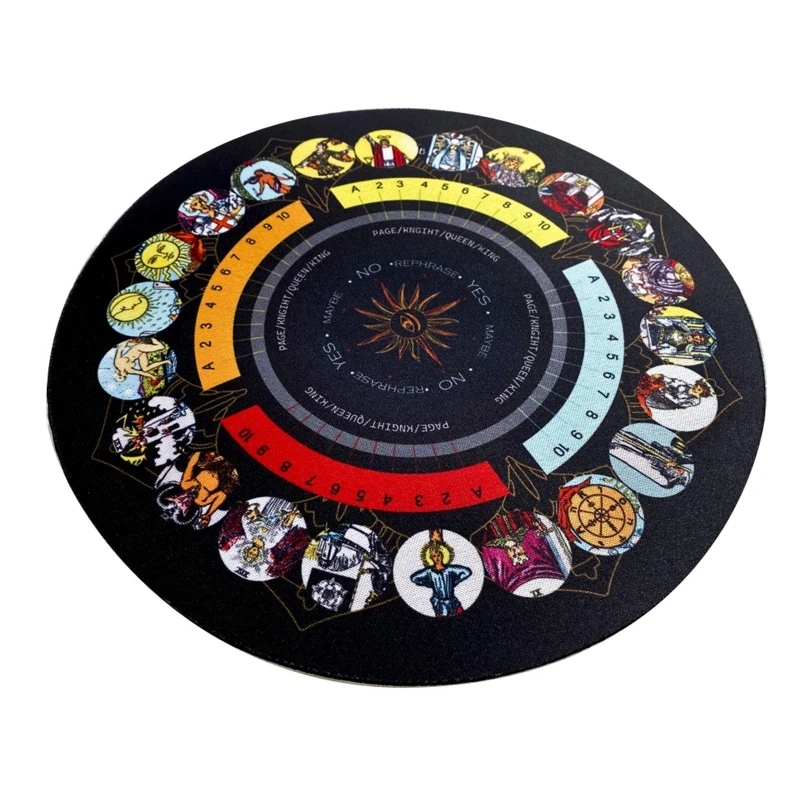 Round Astrology Soft Cloth Cushion Rubber Pad Altar Tarot Card Tablecloth Y1QE