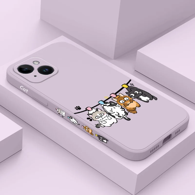 Air Cat Silicone Phone Case - Whimsical Feline Protector