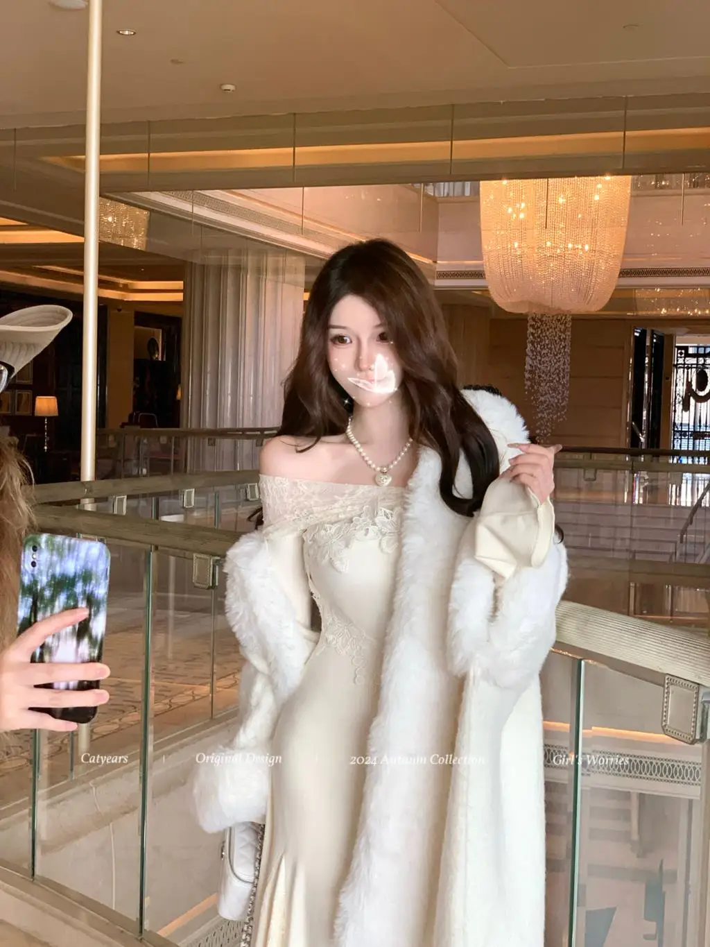 Vestidos de punto nuevos de otoño e invierno para mujer, cuello alto, manga acampanada, encaje de retazos, corte sirena, moda coreana, Vestidos para mujer