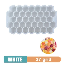 Jumbo Food Grade Silicone Ice Cube Tray (37 grid-White)