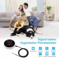 Tuya Smart WIFI Hygrometer Thermometer With External Temperature Humidity Detector,USB Charge or Rechargable Battery - Image 2