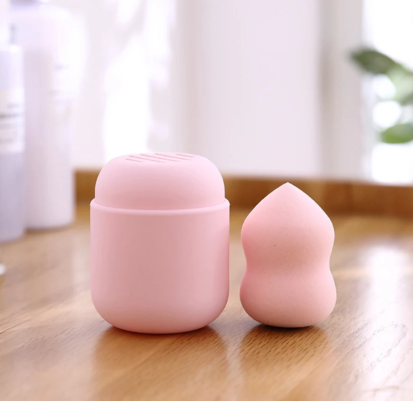 1PCMakeupSpongeStorageCaseMultiholeMoistureproofBeautySponge