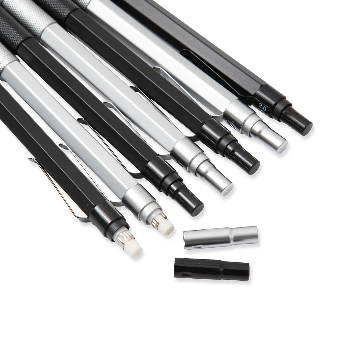 Mechanical pencil 0.3/0.5/0.7/0.9/2.0mm low center of gravity metal drawing special pencil for office writing art supplies 4