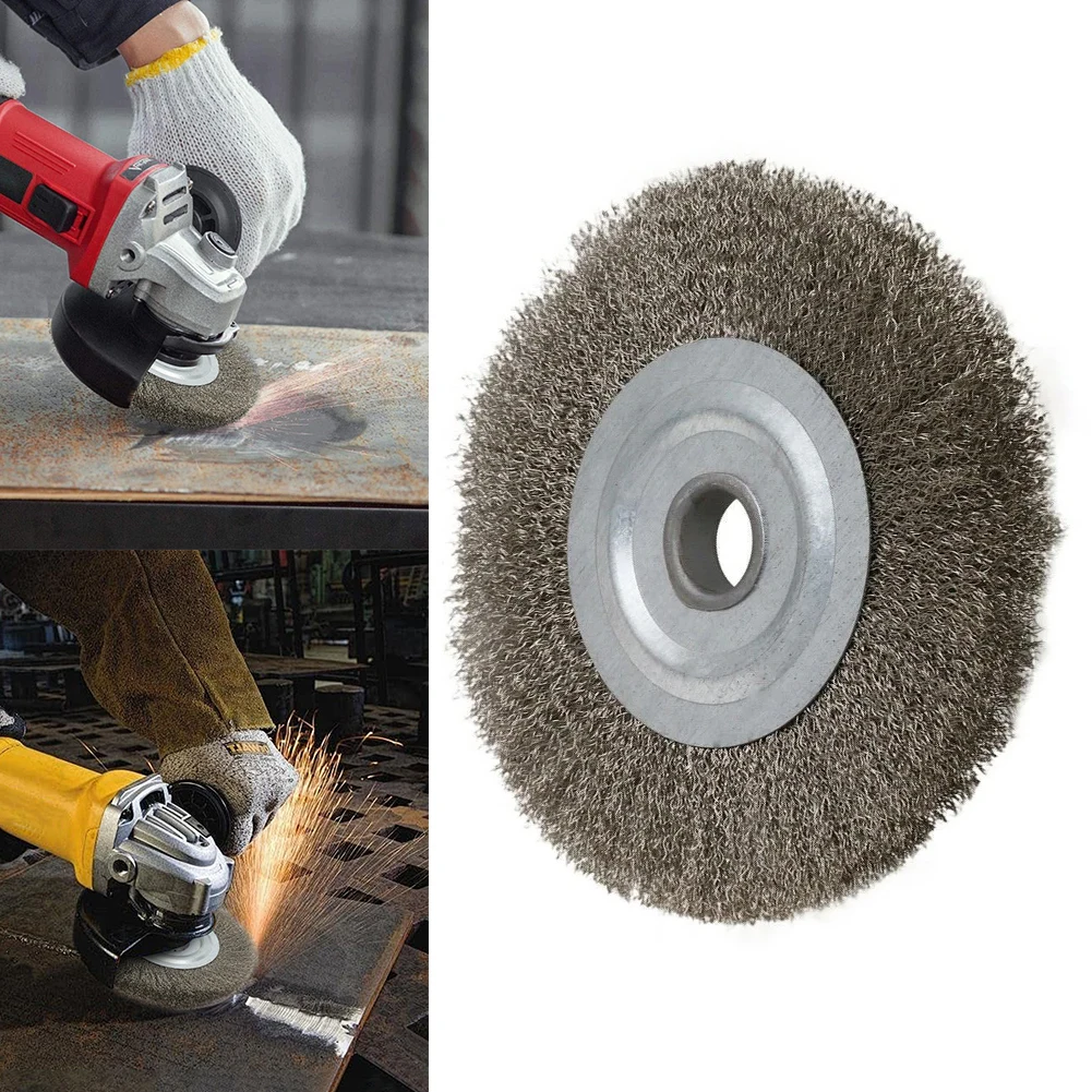 125mm Wire Wheel Brush Metal Derusting Stainless Steel Wheel Brush for Bench Grinder Polishing Abrasive Tool