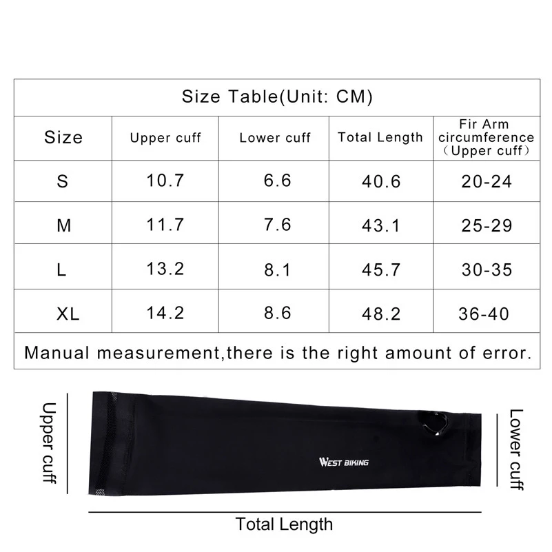 WEST BIKING Cycling Arm Sleeves Sun UV Protection With Finger Hole Ice Silk Golf Fishing Running Sport Arm Cover Compression sun protection arm sleeves arm sleeves cooling arm sleeves